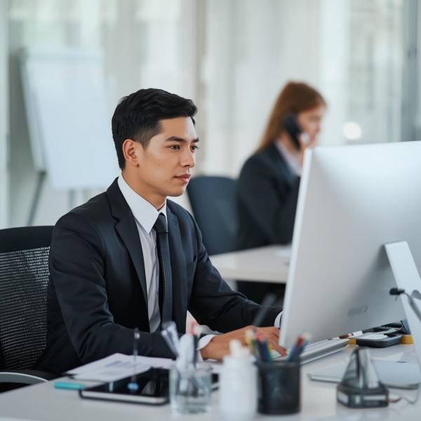 apartment staff working in office NVT