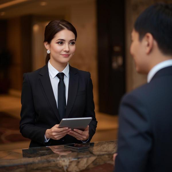 NVT concierge helping customer 