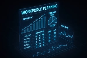 Digital Screen Representing Workforce Planning Concept