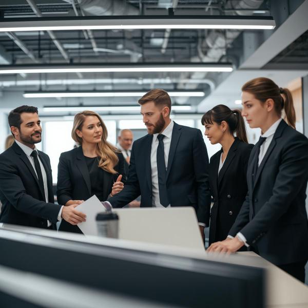 NVT team working in the office 