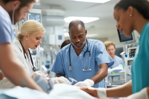 Doctors and Nurses Taking Care of Patient