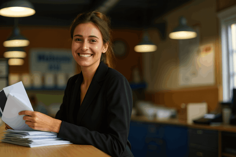 Package Room Support Specialist Smiling At Camera