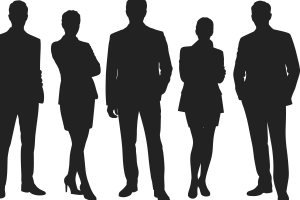 Diverse Professional Business People Silhouettes